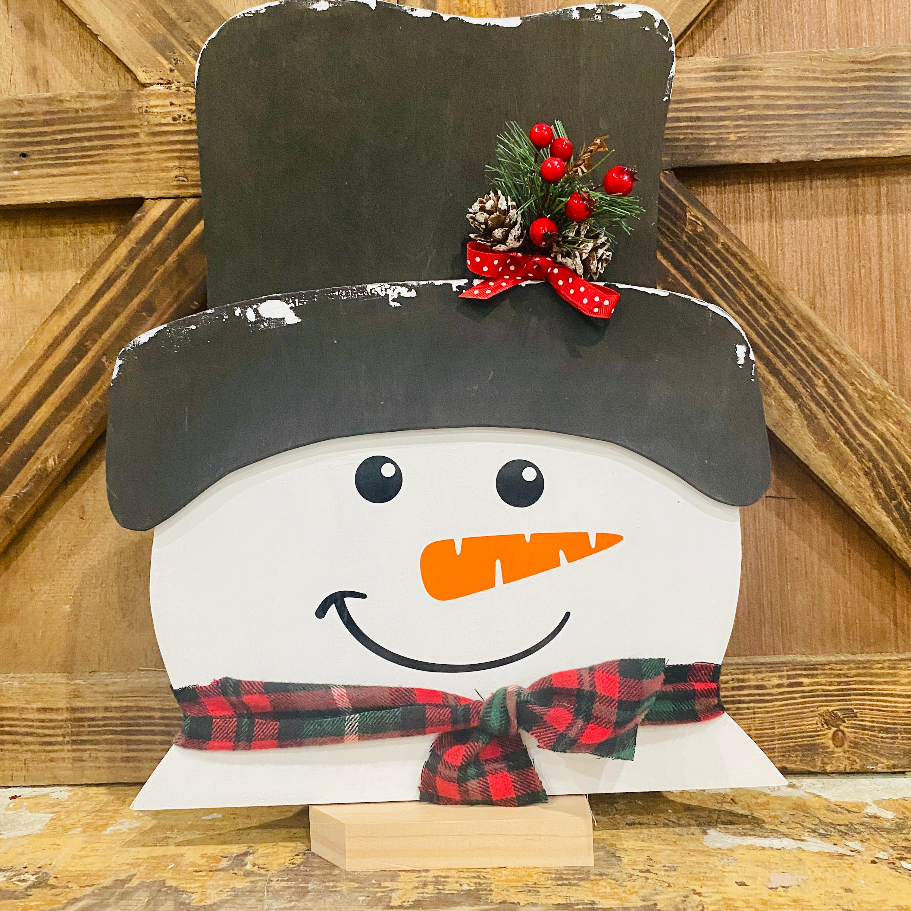 Snowman Head Topper | Wood Craft Blank