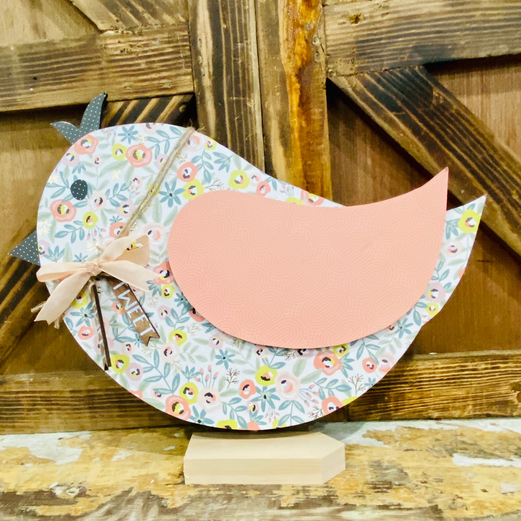 Bird Sign Topper | Wood Craft Blank