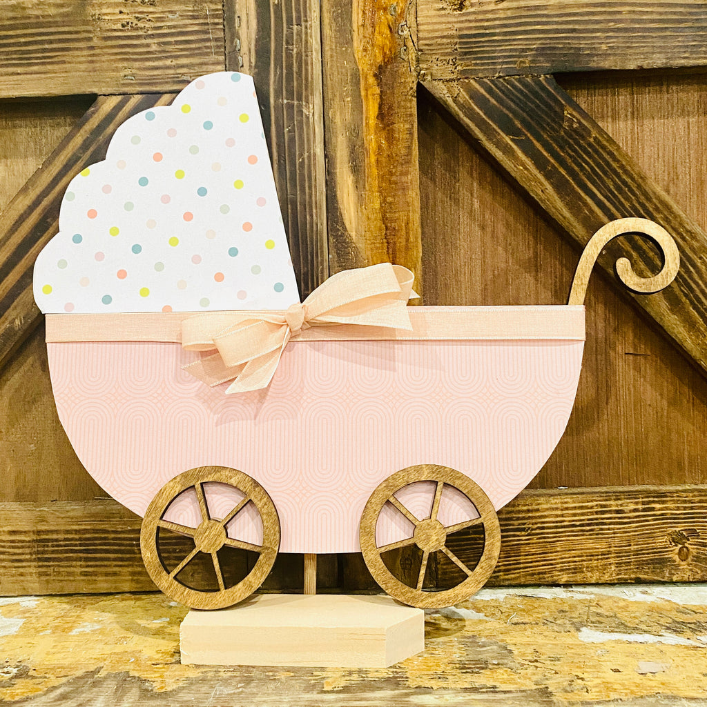 Baby Carriage Sign Topper | Wood Craft Blank