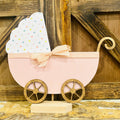 Baby Carriage Sign Topper | Wood Craft Blank