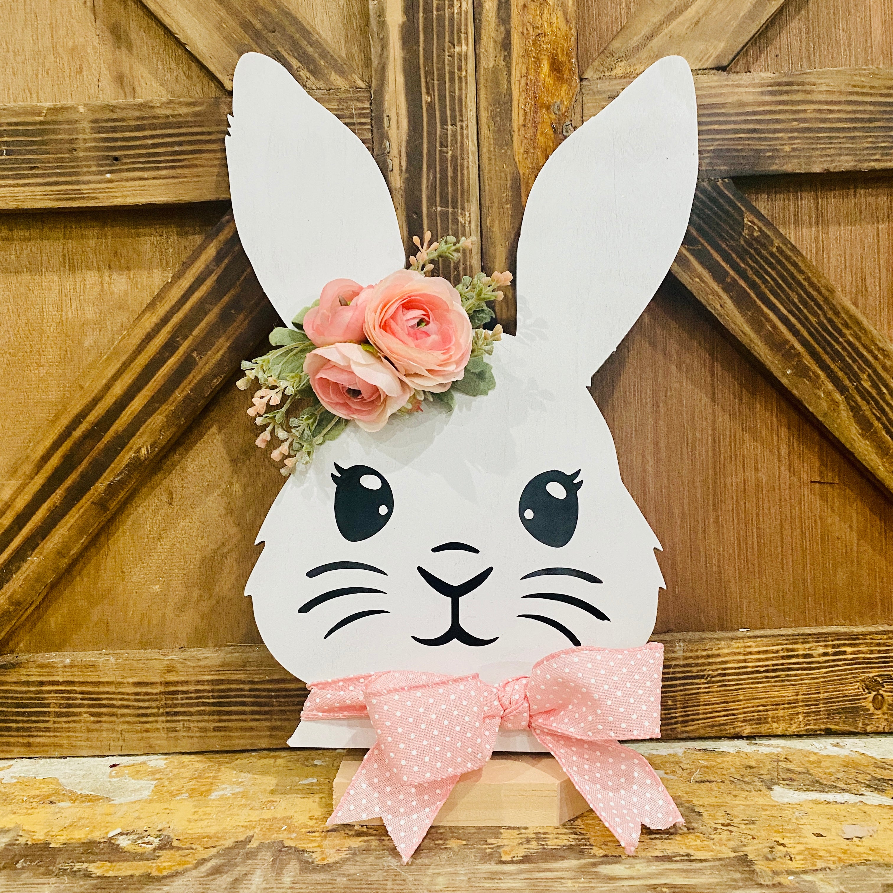 Bunny Face Sign Topper | Wood Craft Blank