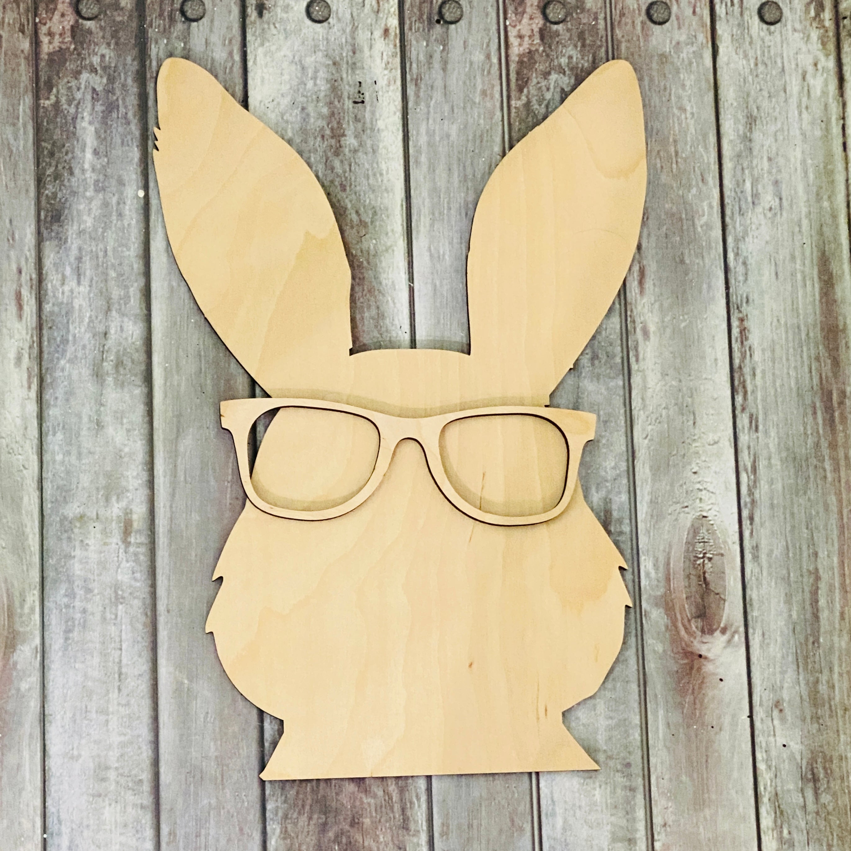 Bunny Face Sign Topper | Wood Craft Blank
