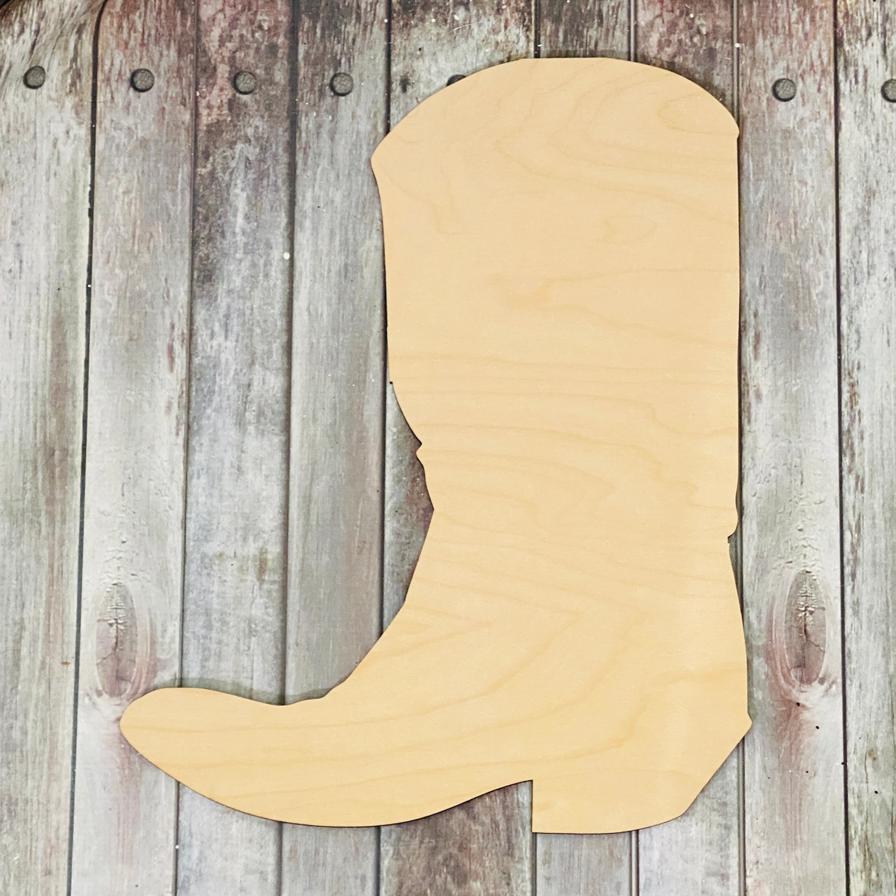 Cowboy Boot Sign Topper | Wood Craft Blank