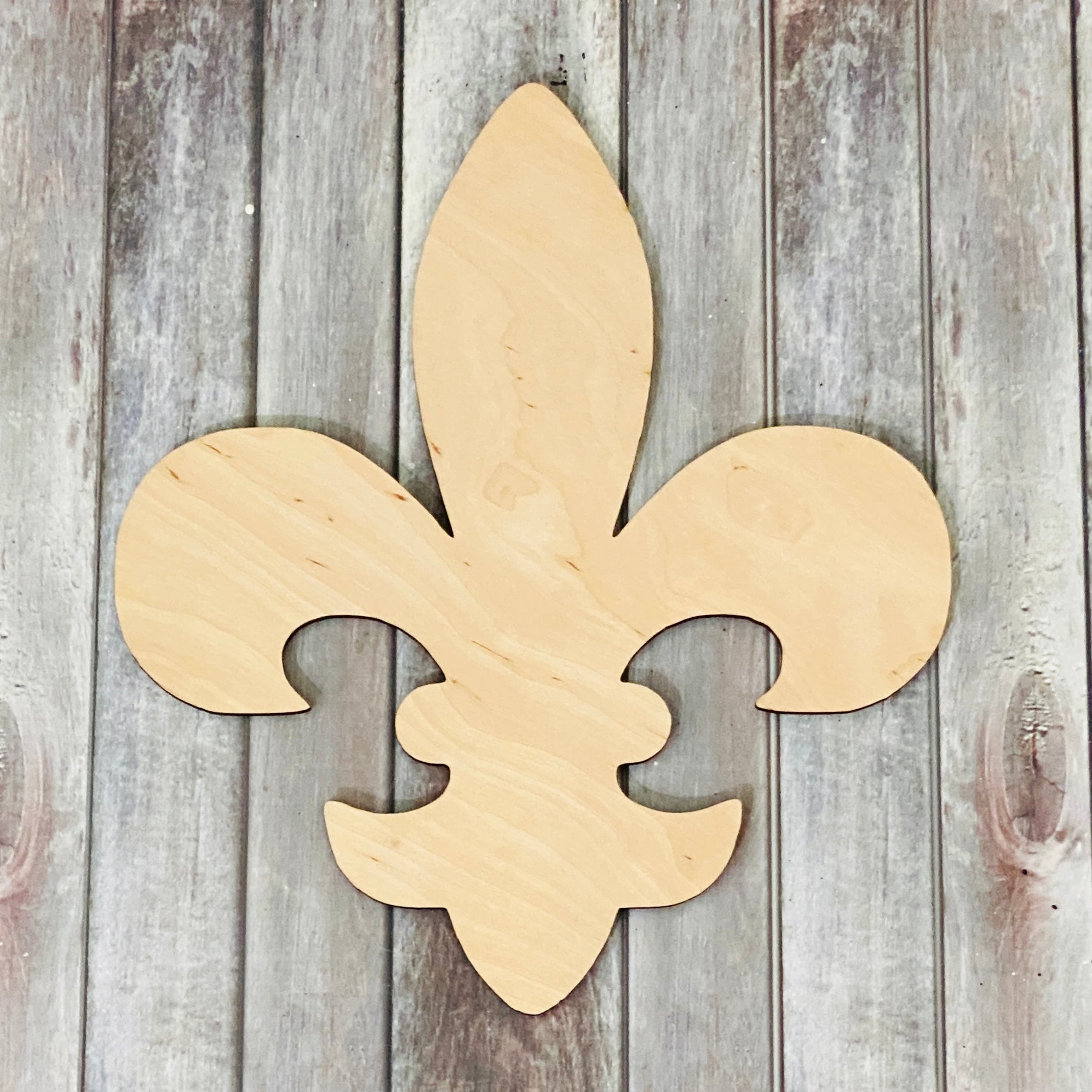 Fleur De Lis Sign Topper | Wood Craft Blank