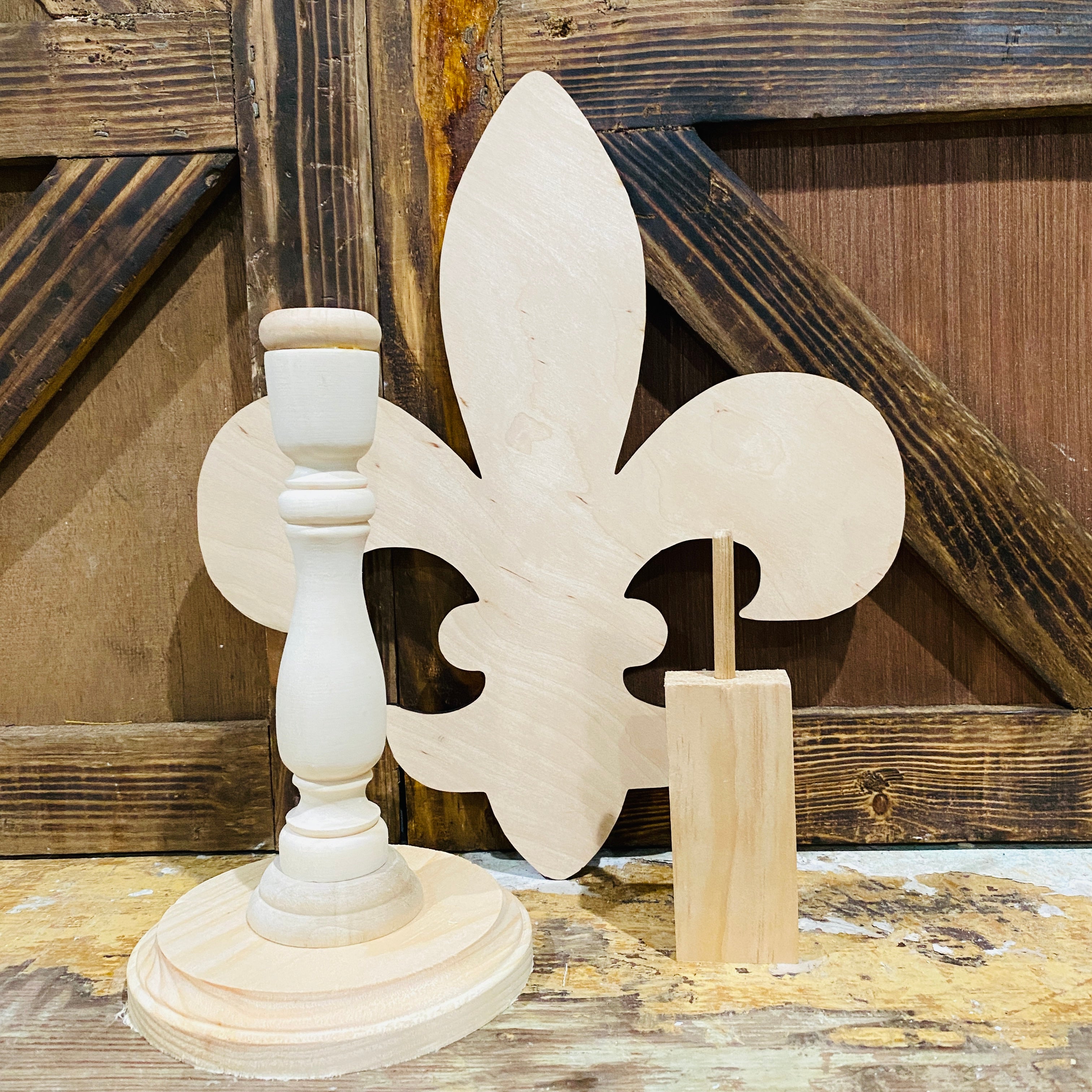 Fleur De Lis Sign Topper | Wood Craft Blank