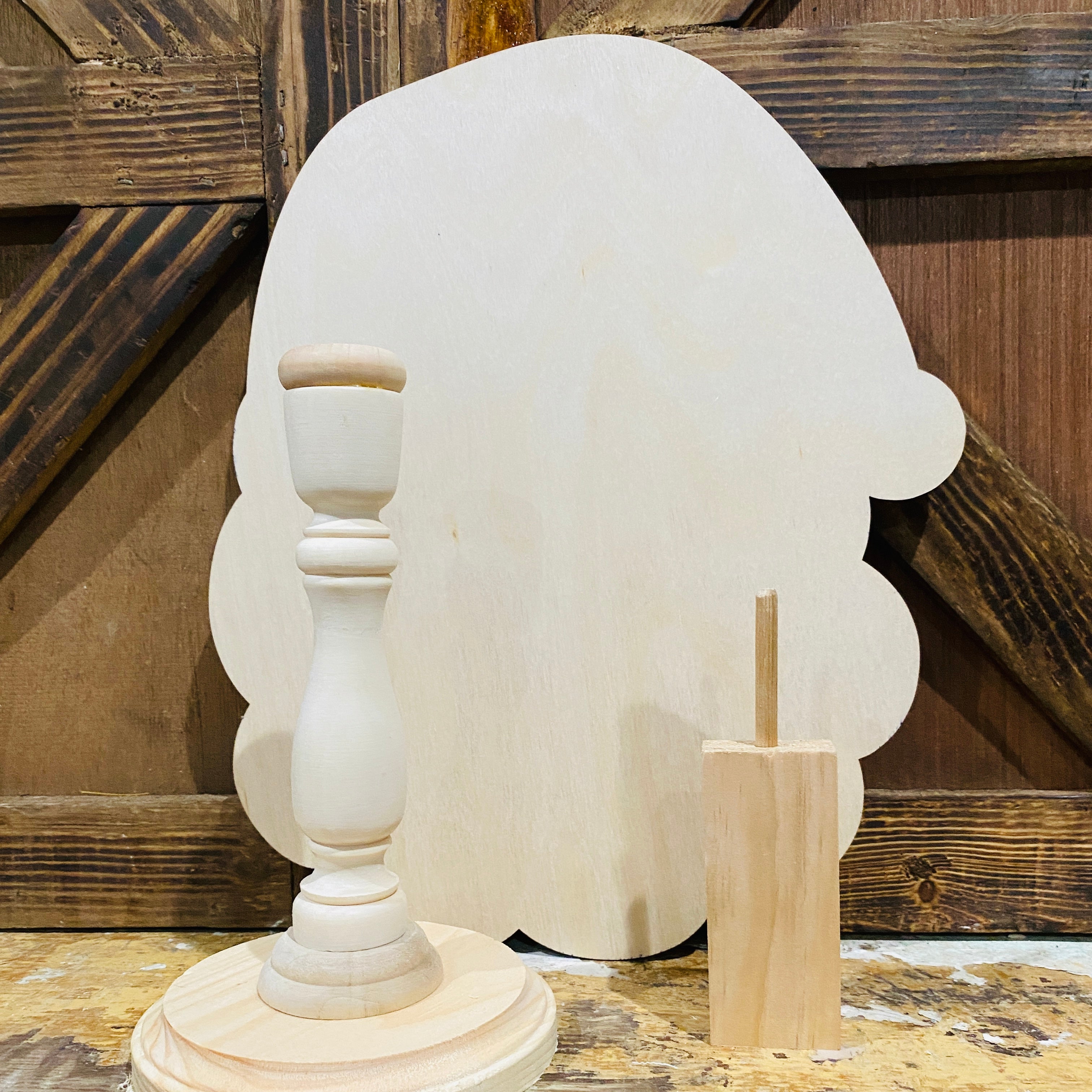 Santa Face Topper | Wood Craft Blank
