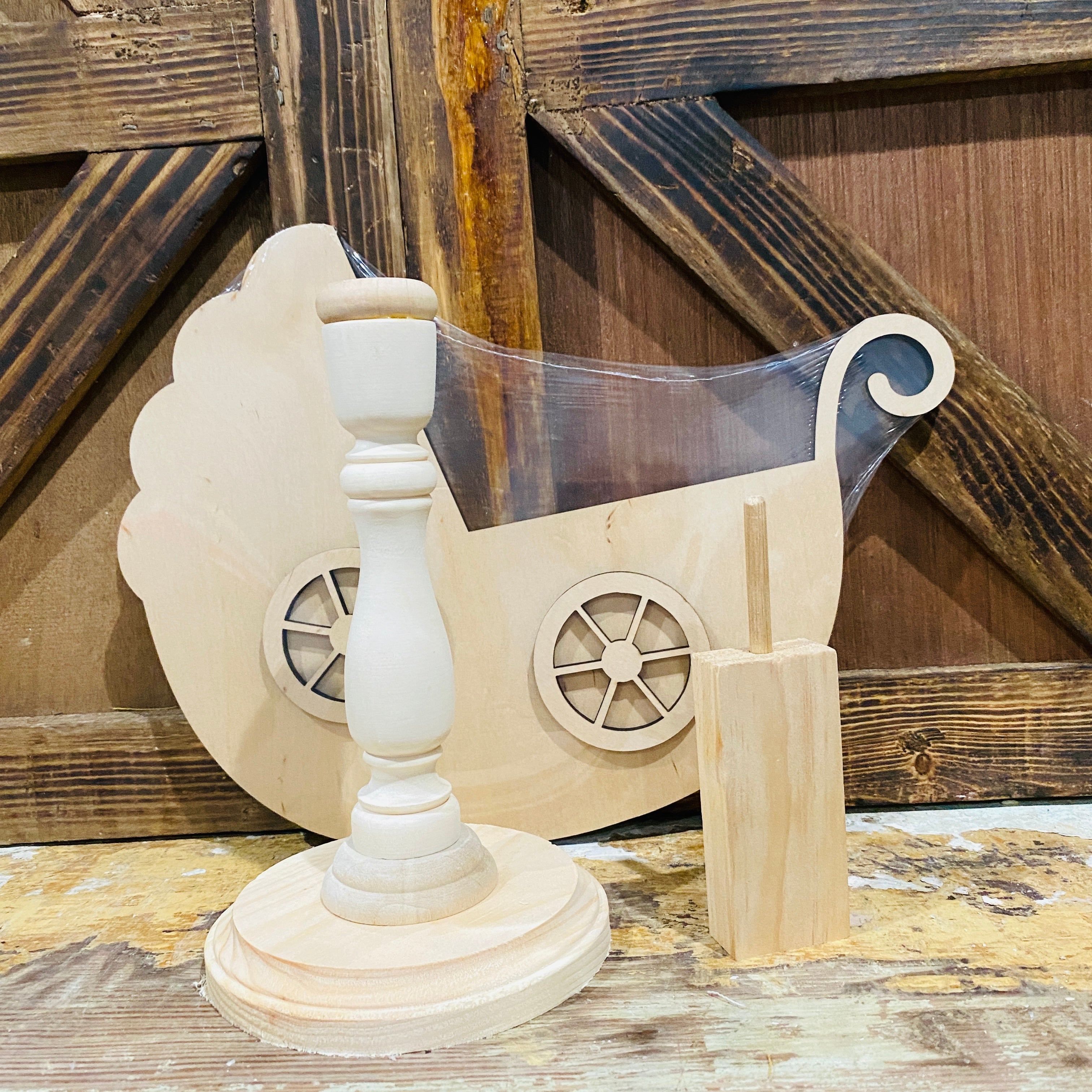 Baby Carriage Sign Topper | Wood Craft Blank