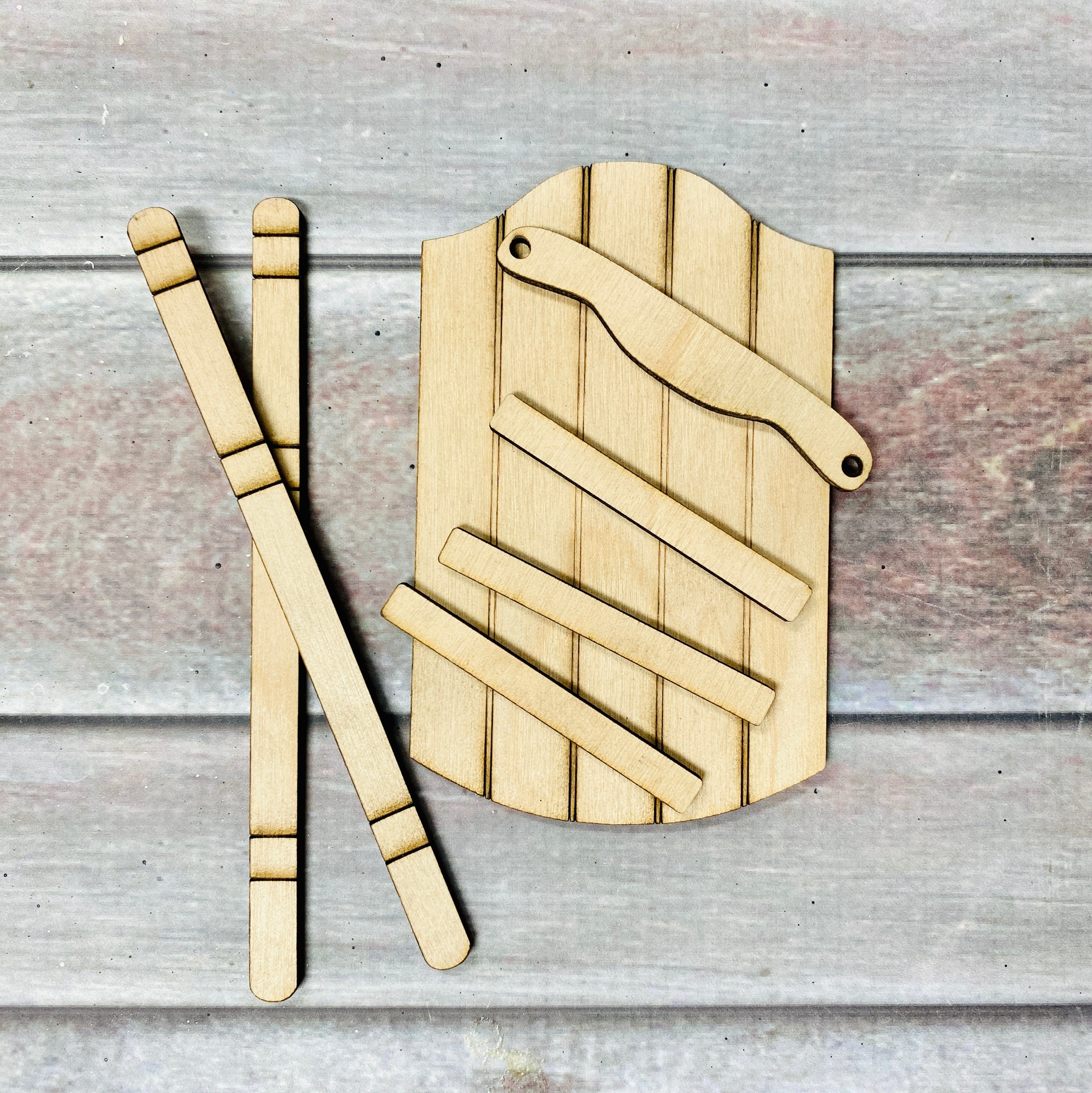 Miniature Wood Sled Sign Blank | DIY Kit