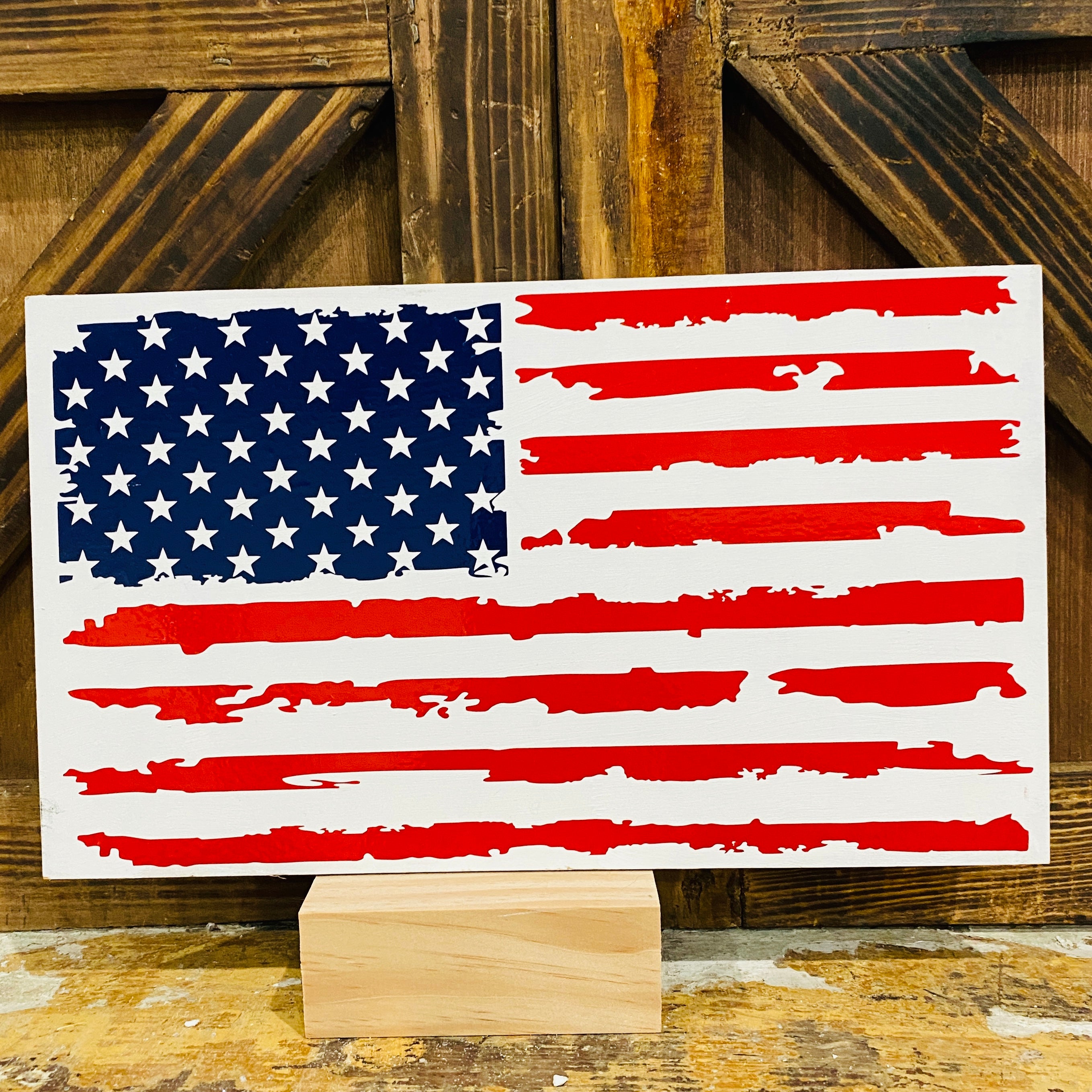 Flag Sign Topper | Wood Craft Blank
