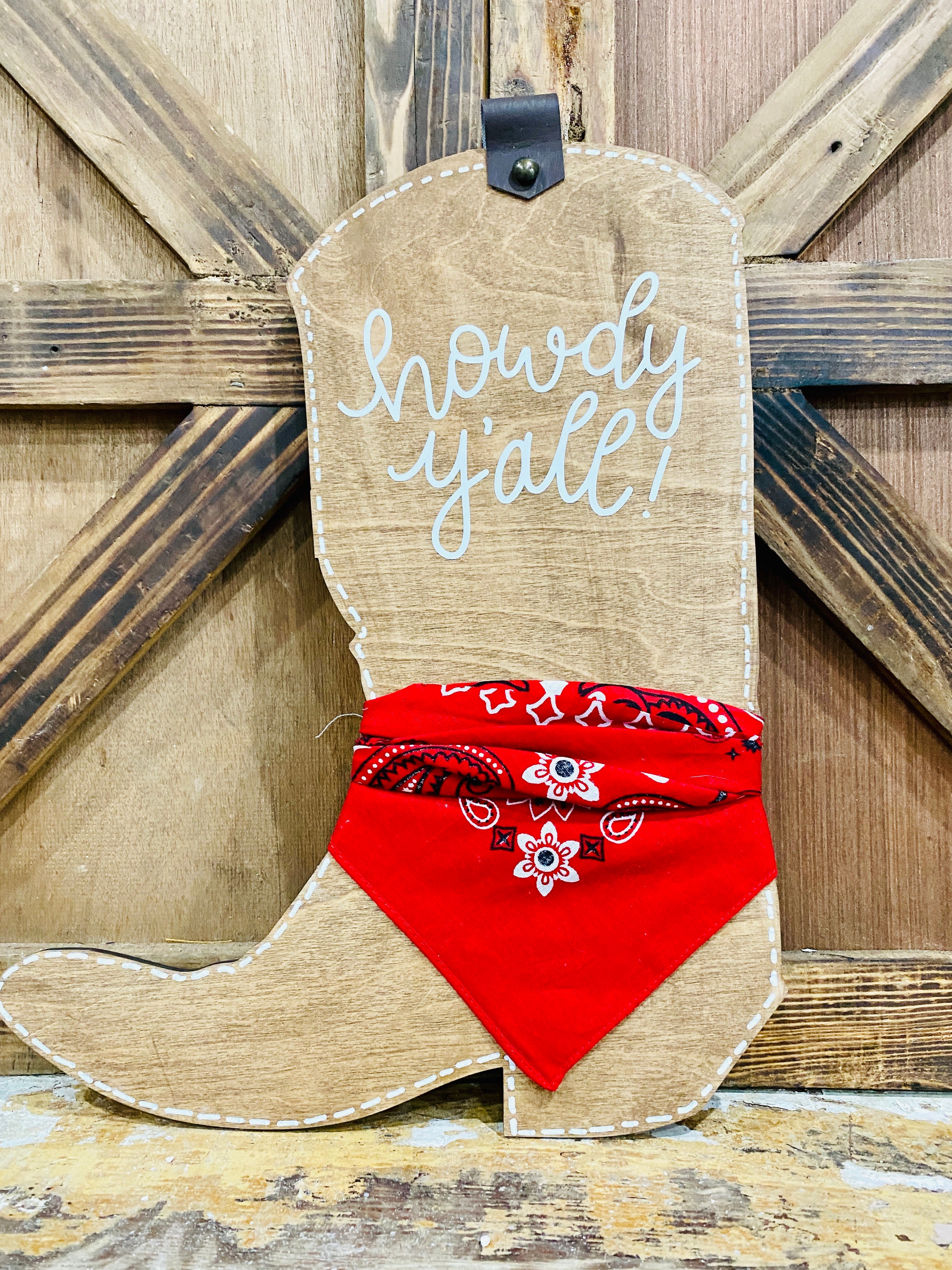 Cowboy Boot Sign Topper | Wood Craft Blank