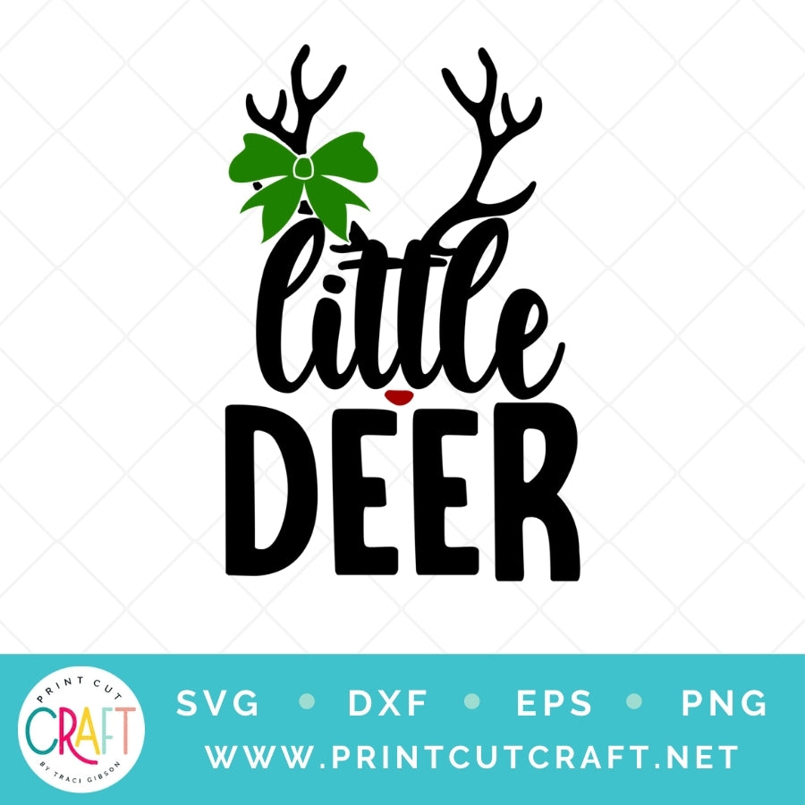 Little Deer With Bow SVG PNG DXF EPS
