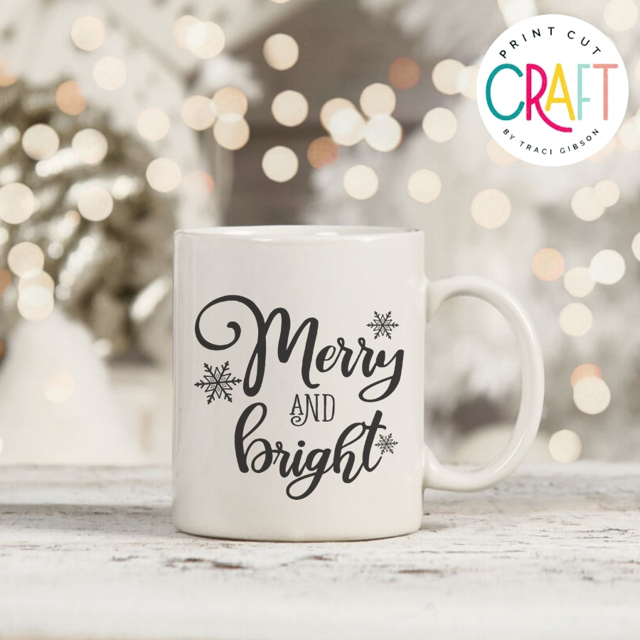 Merry And Bright SVG PNG DXF EPS