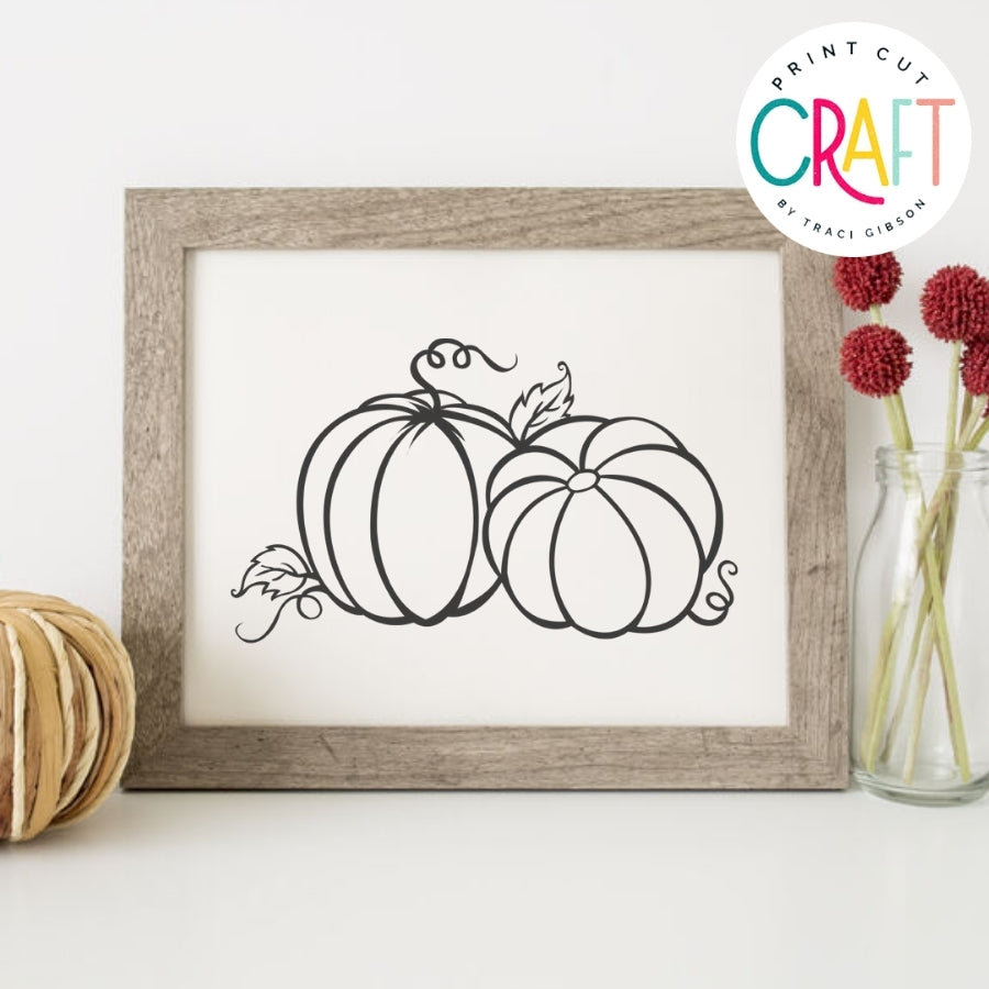 Pumpkin With Leaves SVG PNG DXF EPS