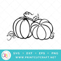 Pumpkin With Leaves SVG PNG DXF EPS