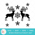 Reindeer Bundle SVG PNG DXF EPS