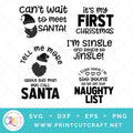 Santa Holiday Bundle SVG PNG DXF EPS