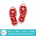 Santa Shoe Prints SVG PNG DXF EPS