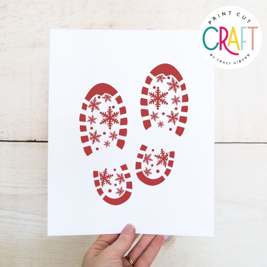 Santa Shoe Prints SVG PNG DXF EPS