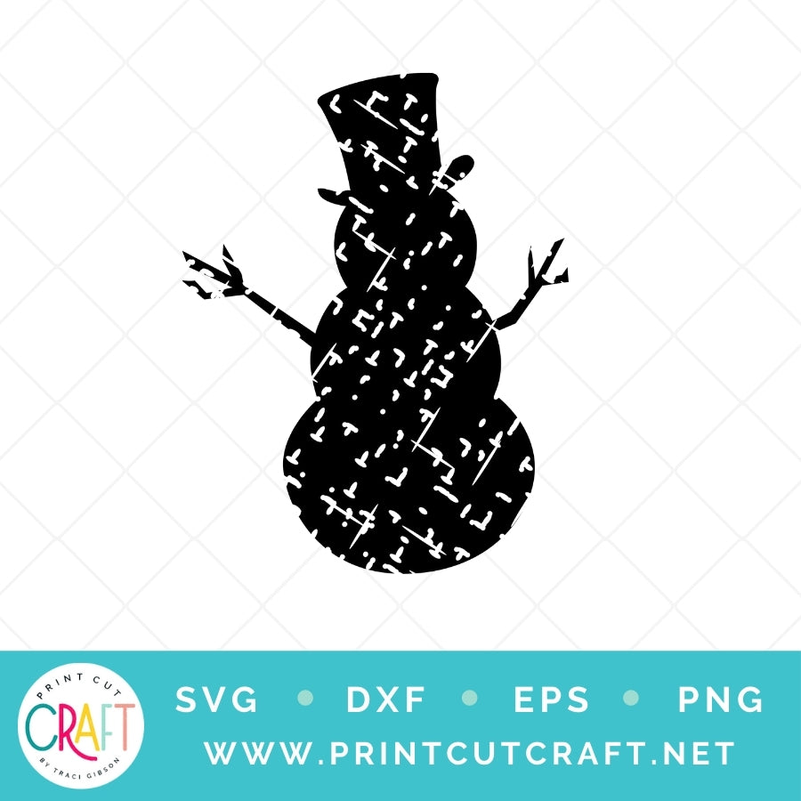 Snowman SVG PNG DXF EPS