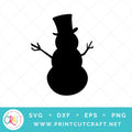 Snowman SVG PNG DXF EPS