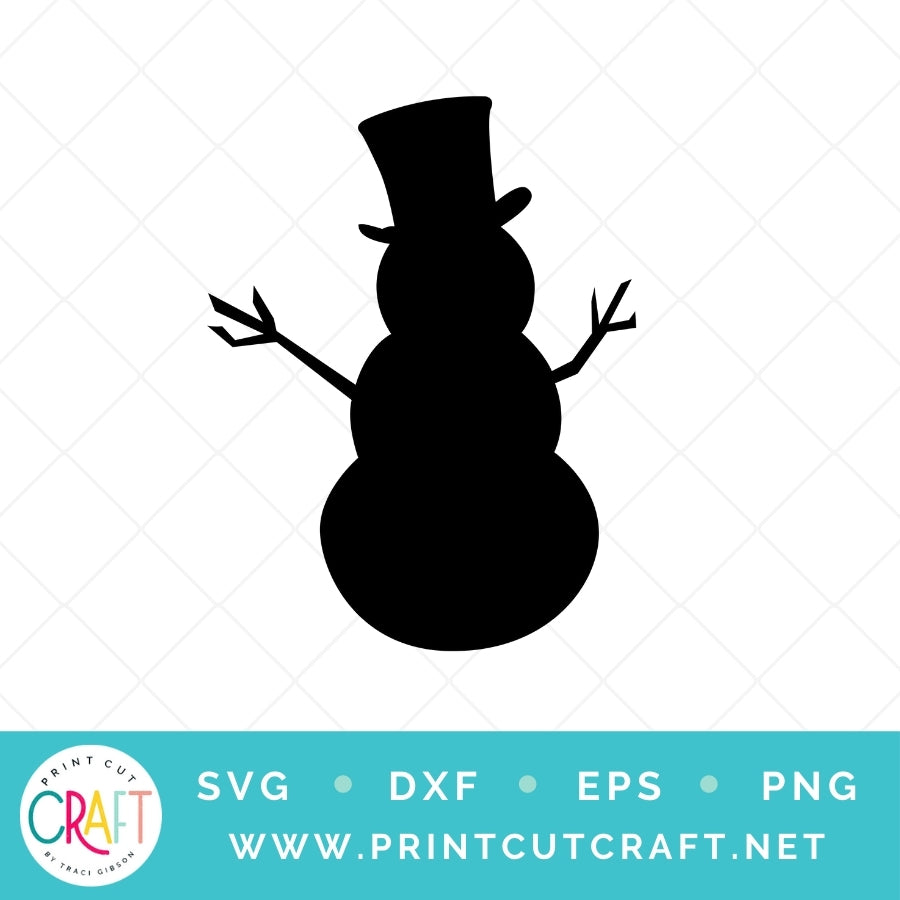 Snowman SVG PNG DXF EPS