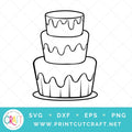 Birthday Cake SVG PNG DXF EPS