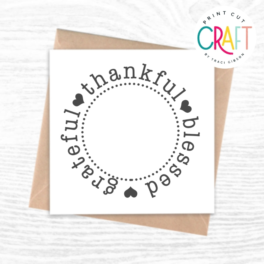 Thankful Grateful Blessed SVG PNG DXF EPS