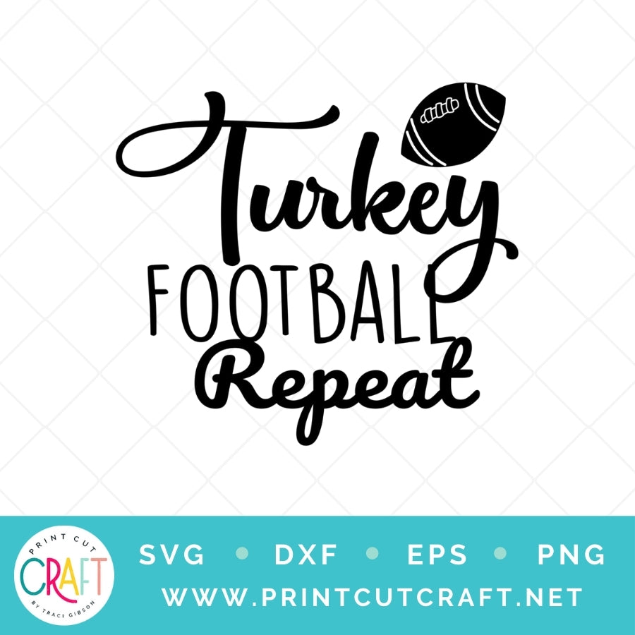 Turkey Football Repeat SVG PNG DXF EPS
