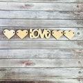 Love/Heart Garland | Wood Craft Blank