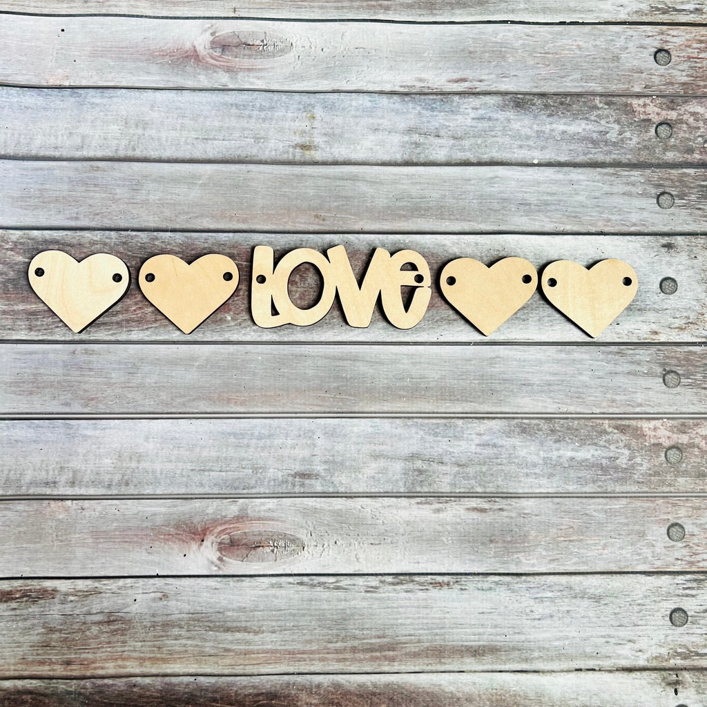 Love/Heart Garland | Wood Craft Blank
