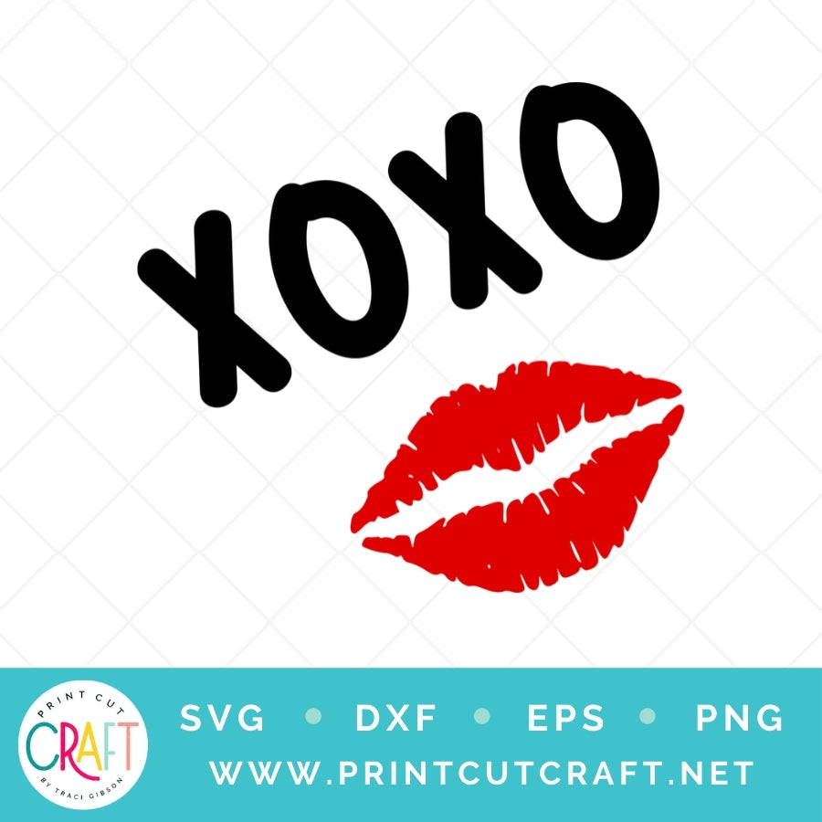 XOXO Lips SVG PNG DXF EPS