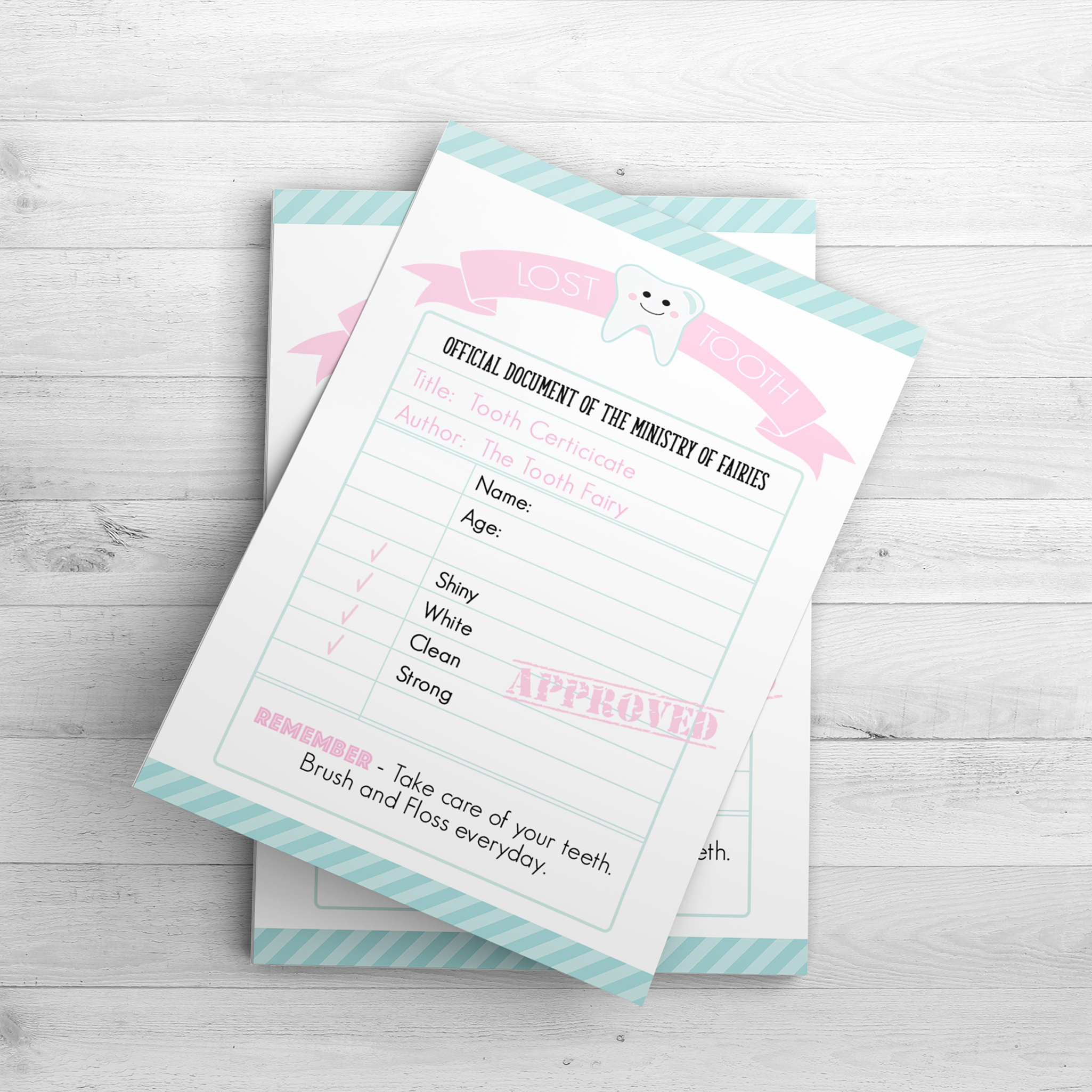 Tooth Fairy Printable Kit